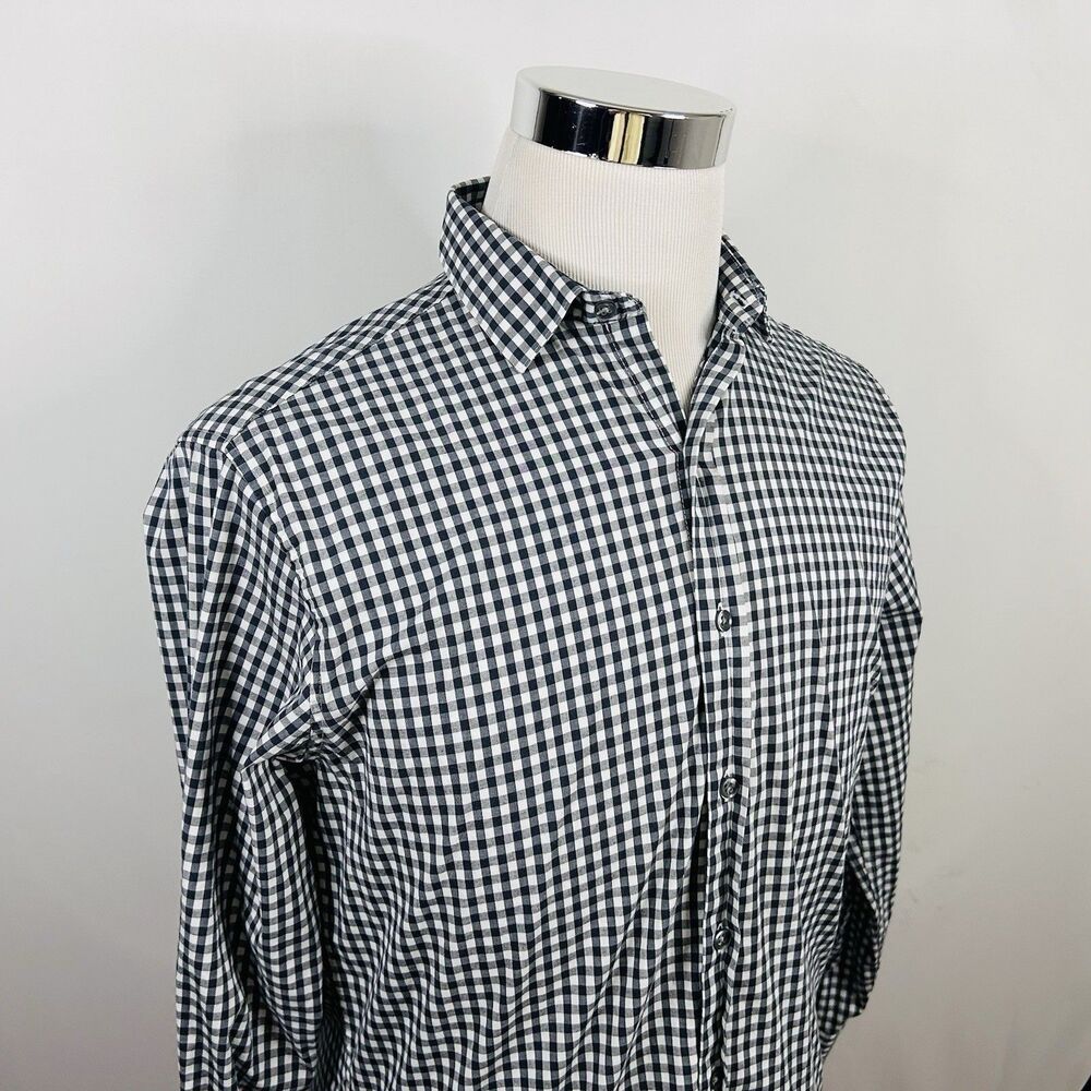 Bar III 16 32/33 Slim Fit Dress Shirt (Blue/White)
